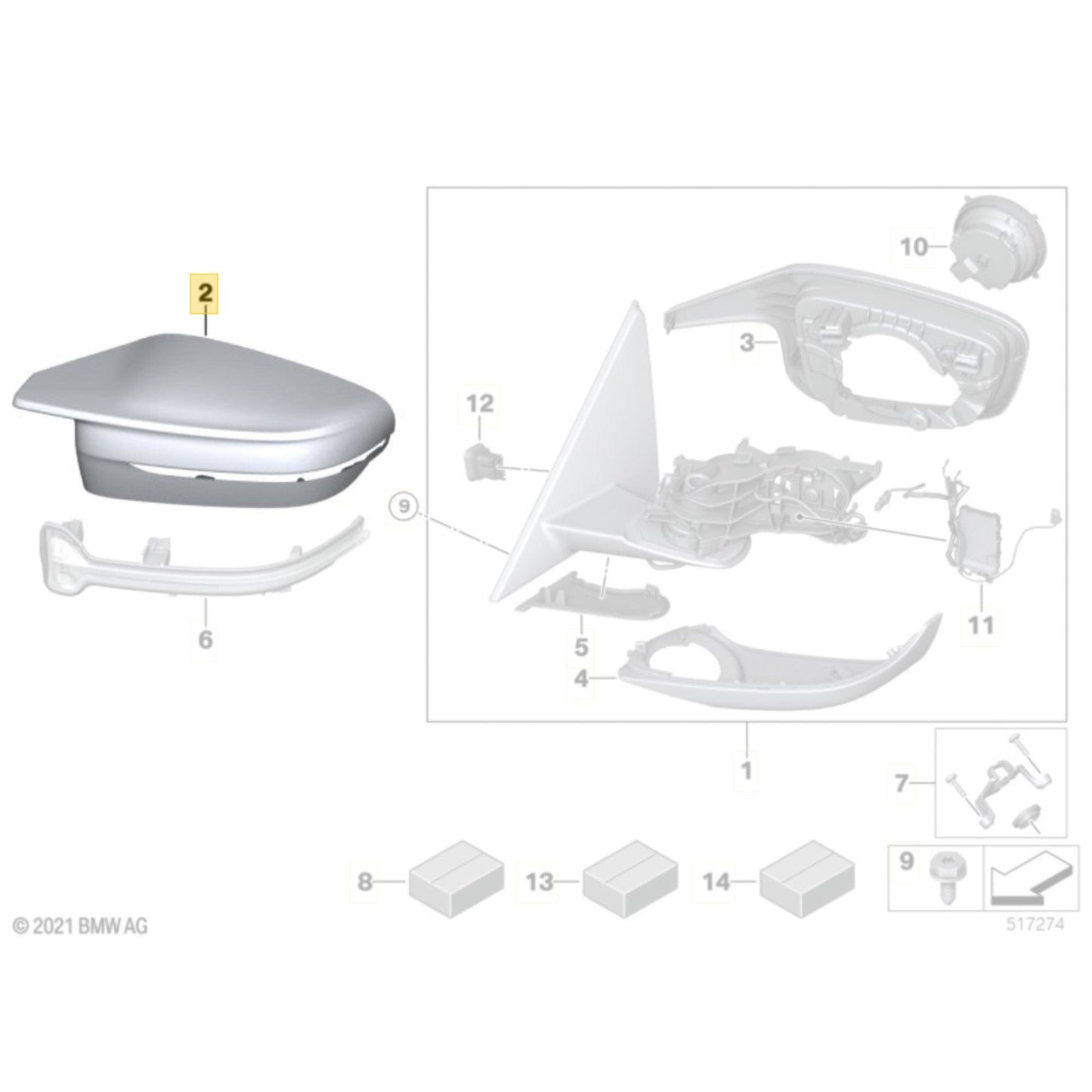 BMW OEM M Performance LCI Mirror