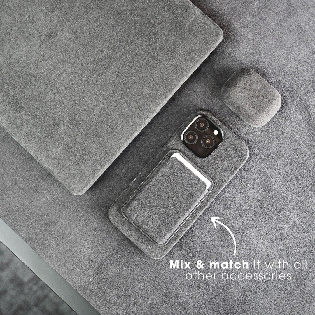 Max Autotopnl Alcanside | iPhone 16 Pro Max Alcantara Case | Space Grey – AutoTopNL