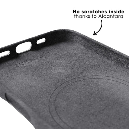 Alcanside | iPhone 15 Alcantara Case | Space Grey