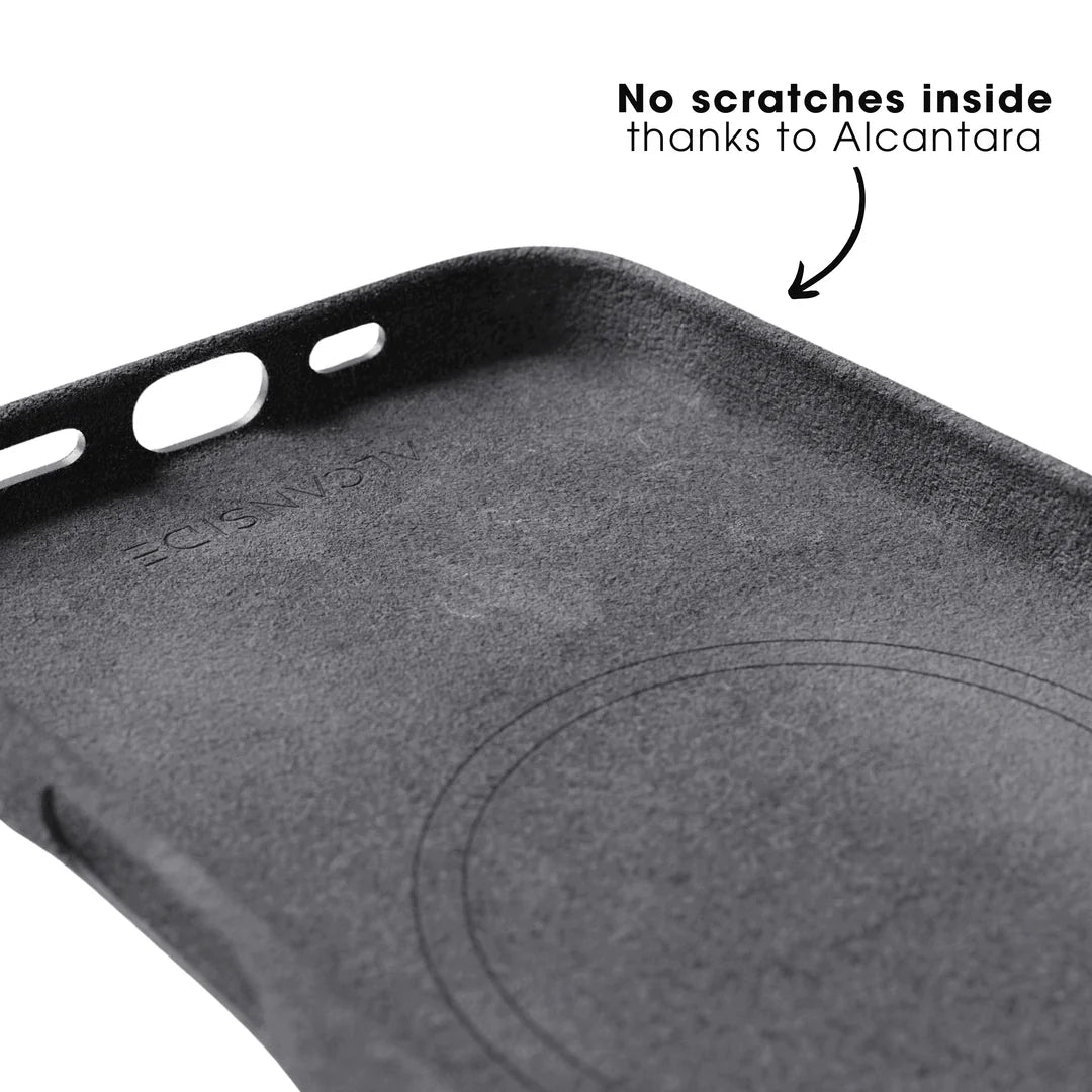 Alcanside | iPhone 16 Alcantara Case | Space Grey