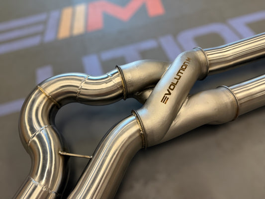 EVOLUTION M | BMW G8x M3 / M4 (Competition/CS/CSL) Equal Length Z-PIPE  OPF Delete Midpipe