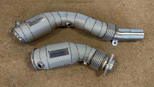 EVOLUTION M | BMW F8x M2 Comp/M3/M4 Downpipes (Catless of 200 cell)