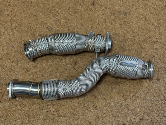 EVOLUTION M | BMW G8x M2 / M3 / M4 Downpipes (catless or 200 cell)