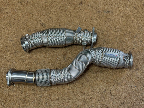 EVOLUTION M – BMW S58 F97/F89 X3M/X4M Downpipes (catless or 200 cell) sold by AutoTopNL