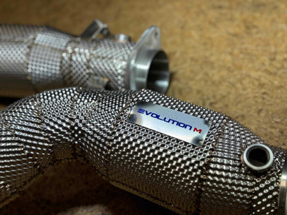 EVOLUTION M | BMW G8x M2 / M3 / M4 Downpipes (catless or 200 cell)